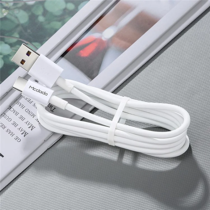 MCDODO - MCDODO USB-A - USB-C 5A Kabel 1m Element - Vit
