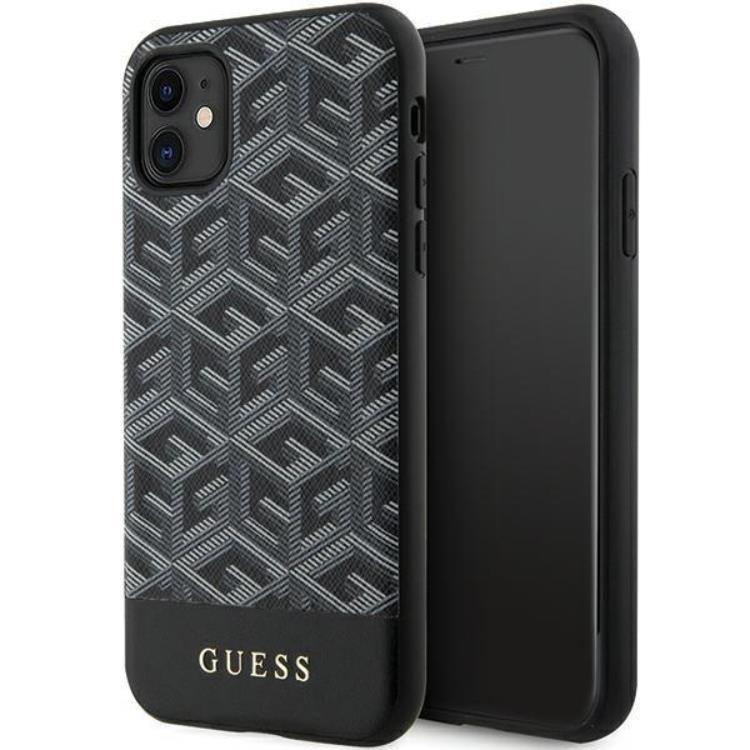 Guess Mobilskal till iPhone 11/XR Magsafe Cube Stripes - Svart