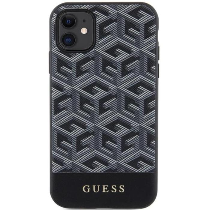 Guess - Guess iPhone 11/XR Mobilskal Magsafe Cube Stripes - Svart