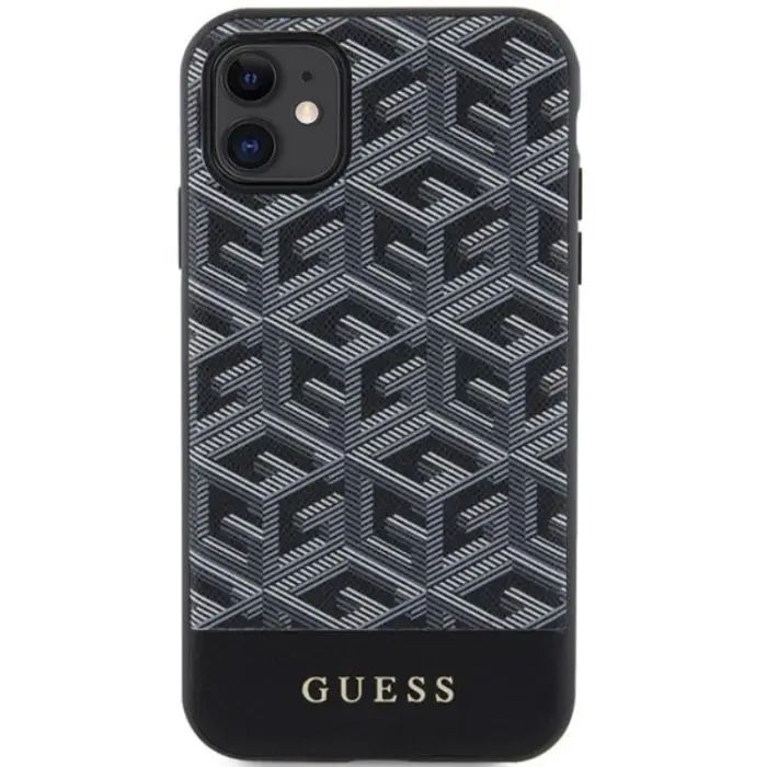 Guess - Guess iPhone 11/XR Mobilskal Magsafe Cube Stripes - Svart