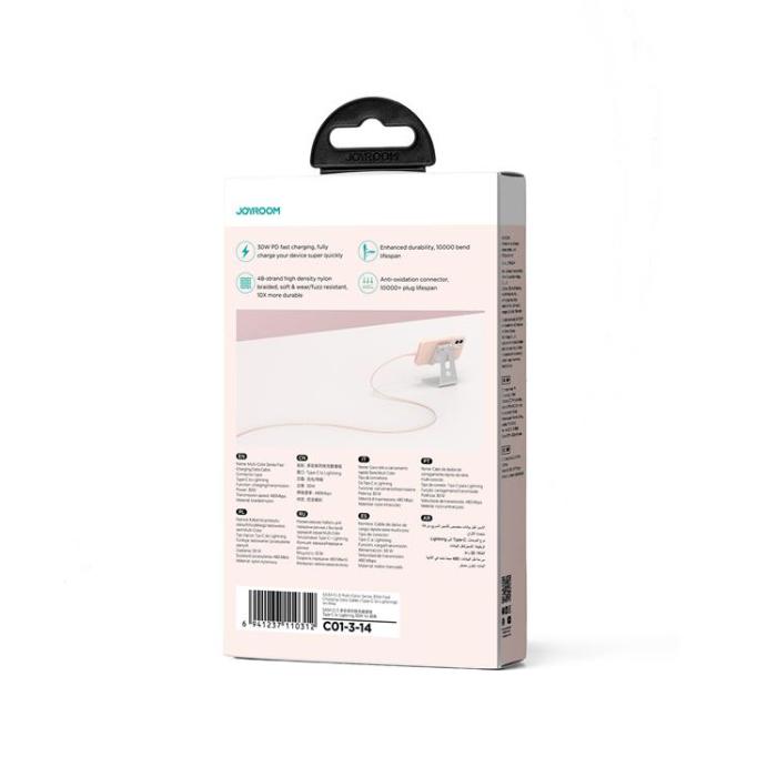 Joyroom - Joyroom USB-C till Lightning kabel 1m PD 30W - Rosa