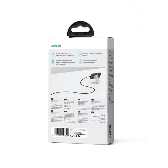 Joyroom - Joyroom USB-C till Lightning kabel 1m PD 30W - Svart
