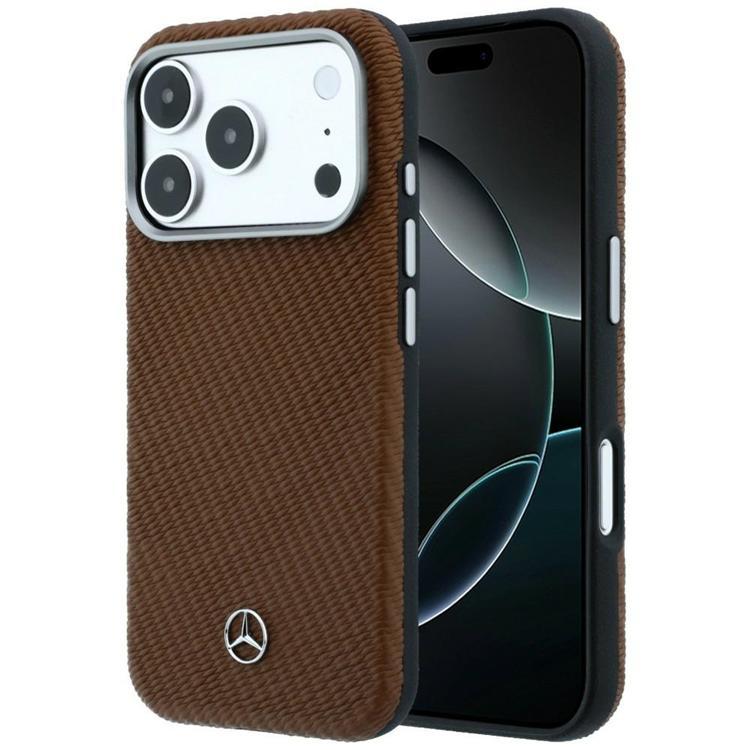 Mercedes Mobilskal för iPhone 17 Pro Max MagSafe Läder Wood Effect - Kamel | 2353 | AlltMobil