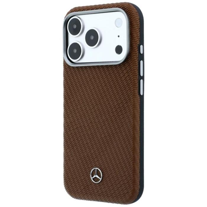 Mercedes - Mercedes Mobilskal för iPhone 17 Pro MagSafe Läder Wood Effect - Kamel