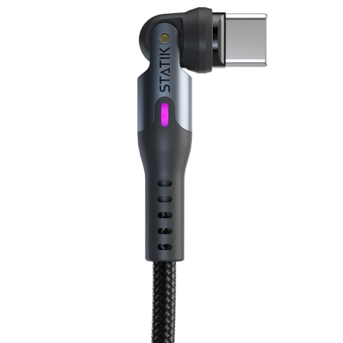 STATIK - STATIK Kabel 360 Pro Magnetisk Spets USB-C/Lightning/MicroUSB Svart 1m