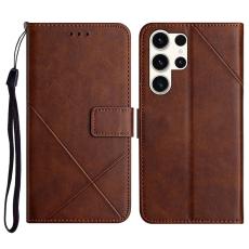 OEM - Pl&aring;nboksfodral f&ouml;r Samsung Galaxy S26 Ultra Konstl&auml;der - Brun