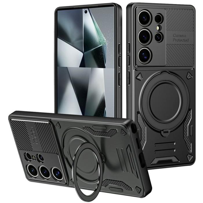 OEM - Mobilskal för Samsung Galaxy S26 Ultra Magnetiskt Shockproof TPU + PC - Svart