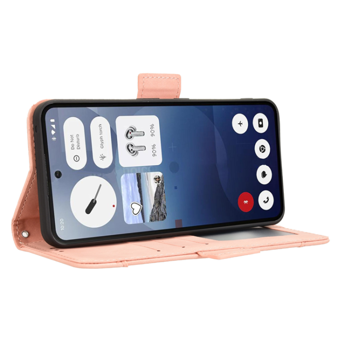 A-One Brand - Nothing Phone (3a) Plånboksfodral Läder - Rosa