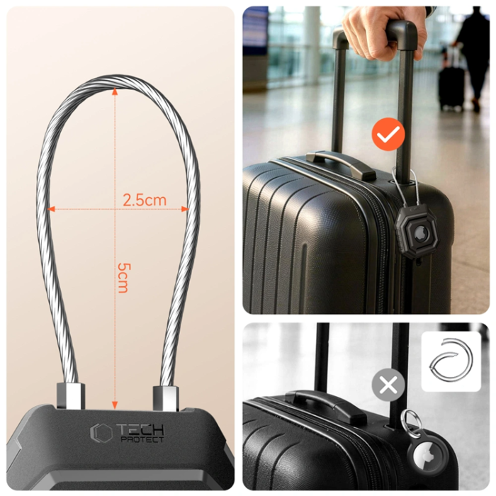 Tech-Protect - Tech-Protect Apple Airtag 1/2 Kevlar Seal - Svart