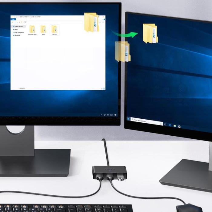 Ugreen - Ugreen HUB USB 2 Inputs Till 3x USB Outputs - Svart