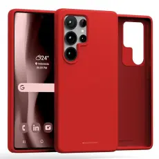 Mercury - Mercury Mobilskal till Galaxy S25 Ultra MagSafe Pure Silikon - R&ouml;d