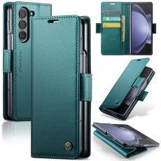 Caseme - CASEME Pl&aring;nboksfodral Konstl&auml;der f&ouml;r Samsung Galaxy Z Fold5 5G - Gr&ouml;n