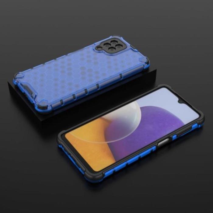 OEM - Galaxy A22 4G Mobilskal HoneyComb - Blå