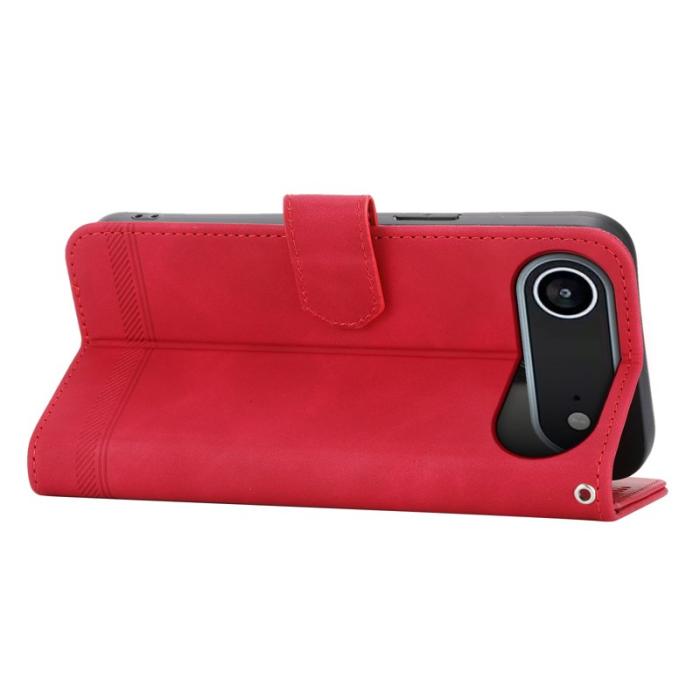 DIERFENG - DIERFENG DF-03 Plånboksfodral för iPhone Air Konstläder - Röd