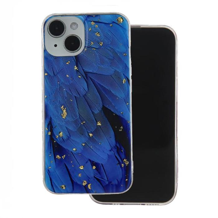 OEM - iPhone 12/12 Pro Mobilskal Guld Glam - Blå