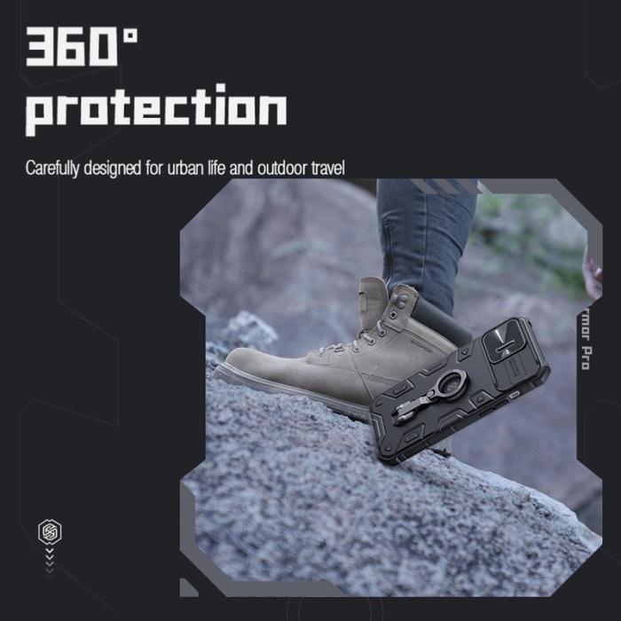 Nillkin - NILLKIN CamShield Armor Pro Mobilskal till iPhone 14 Pro Blå