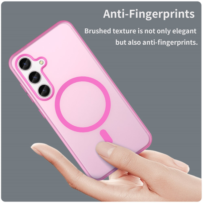 A-One Brand - Galaxy S25 Plus/S24 Plus Mobilskal MagSafe Frost - Rosa