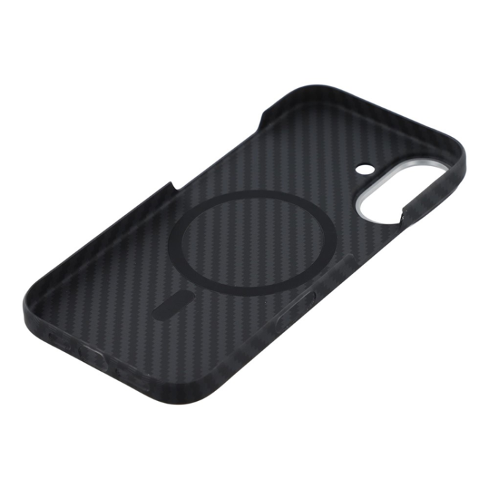 A-One Brand - iPhone 17 Mobilskal MagSafe Carbon Fiber - Svart/Grå
