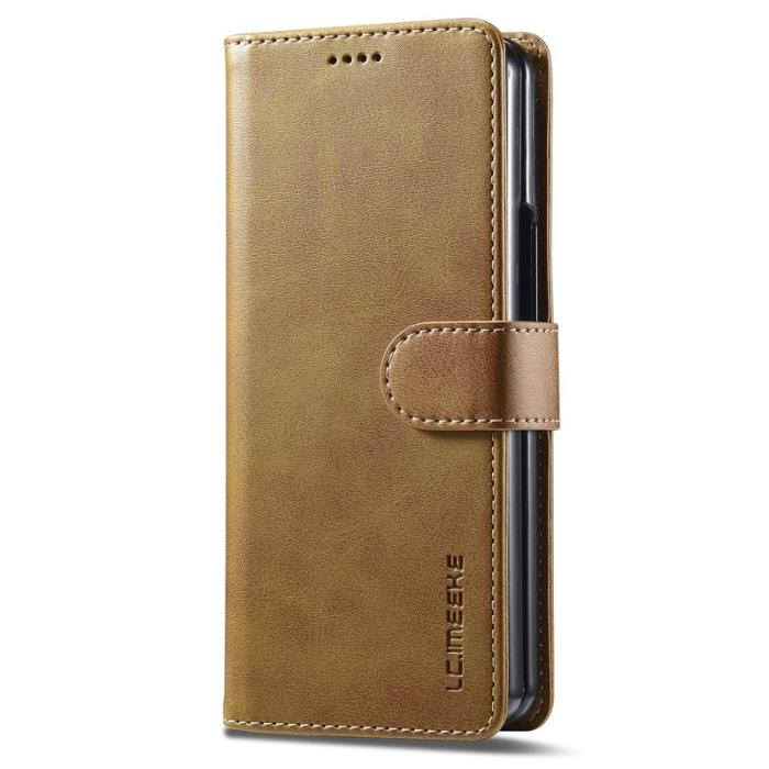 LC.imeeke - LC.IMEEKE Samsung Galaxy Z Fold5 Plånboksfodral Konstläder - Gul