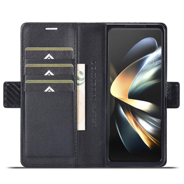 LC.imeeke - LC.IMEEKE Samsung Galaxy Z Fold5 Plånboksfodral Konstläder - Horisontell Rand