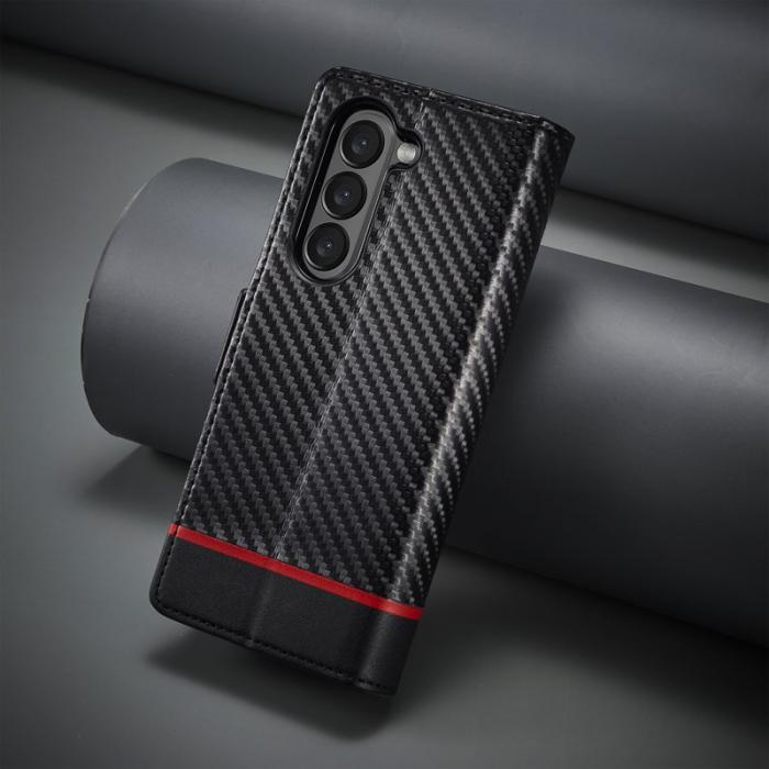 LC.imeeke - LC.IMEEKE Samsung Galaxy Z Fold5 Plånboksfodral Konstläder - Horisontell Rand