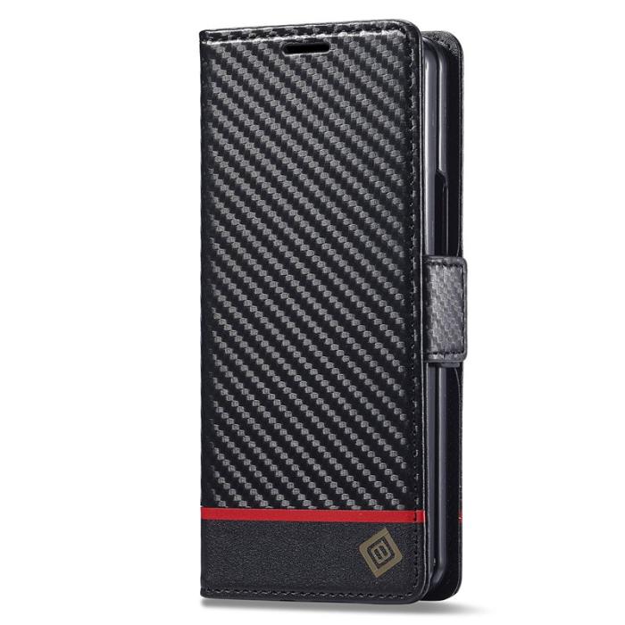 LC.imeeke - LC.IMEEKE Samsung Galaxy Z Fold5 Plånboksfodral Konstläder - Horisontell Rand