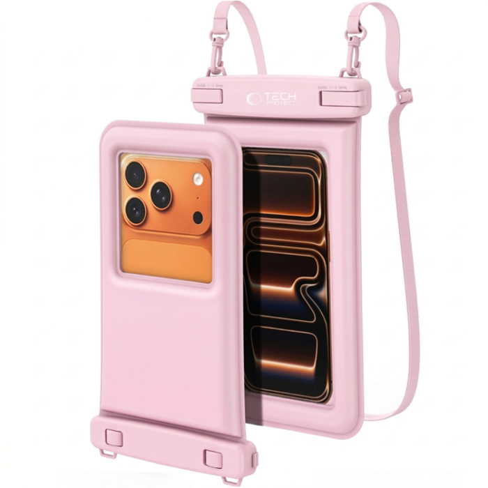 Tech-Protect - Tech-Protect Universala Vattentät Mobilfodral UWC7 - Rosa