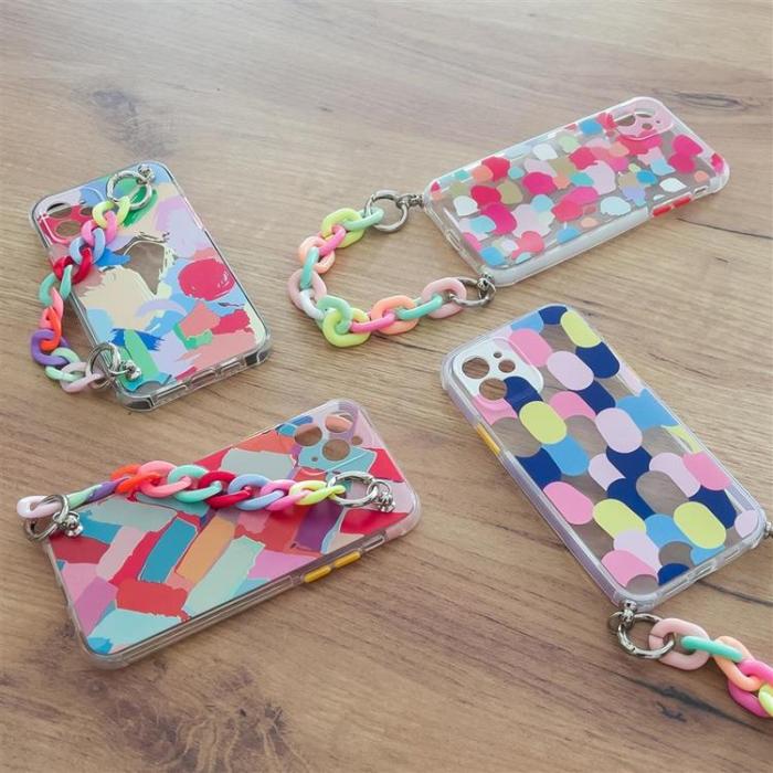 OEM - Color Gel Chain Pendant Skal Xiaomi Redmi Note 10 Pro - Flerfärgad