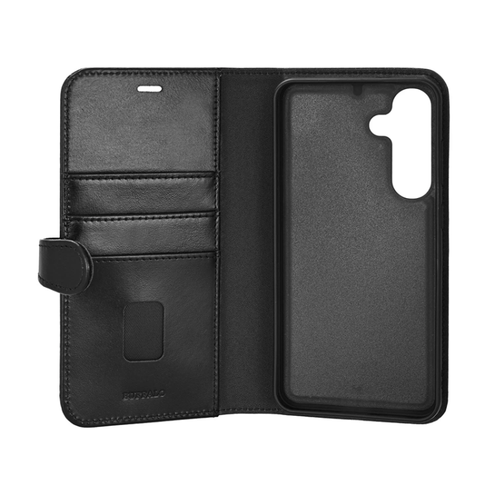BUFFALO - Buffalo Galaxy S25 Plus Plånboksfodral Läder 3 Kort 2in1 - Svart