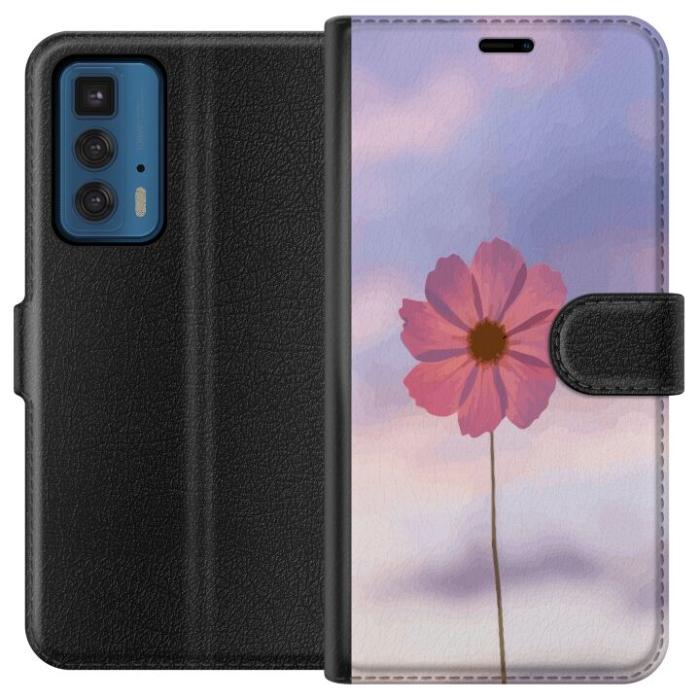 iSecrets - Plånboksfodral till Motorola Edge 20 Pro med Rosa blomma