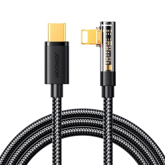 Joyroom - Joyroom Angled USB-C till Lightning kabel 20W 1.2m - Svart