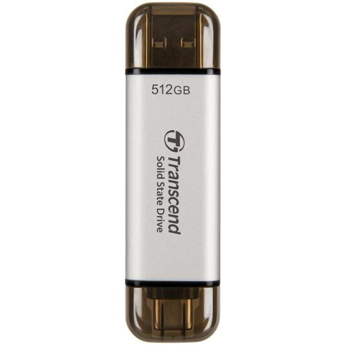 Transcend - Transcend Portabel SSD USB-C 512 GB - Silver