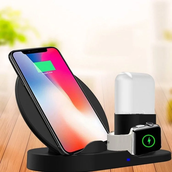 OEM - 3in1 Trådlös Laddare iPhone, Apple Watch, Airpods utan FOD - Vit