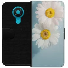 Gustaf - Pl&aring;nboksfodral till Nokia 3.4 med Sommarblommor