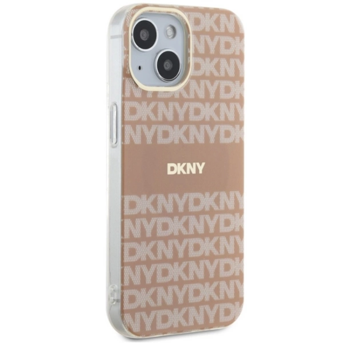 DKNY - DKNY iPhone 15/14/13 Mobilskal Magsafe IML Mono & Stripe - Rosa