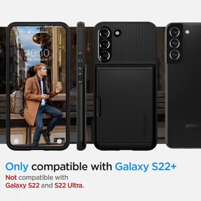 UTGATT1 - Spigen Slim Armor CS Skal Galaxy S22 Plus - Svart