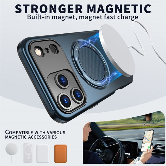 A-One Brand - iPhone 17 Pro Max Mobilskal MagSafe Rotating Kickstand
