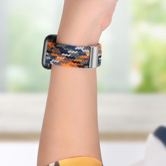 OEM - Braided Fabric kompatibelt armband Apple Watch 4/5/6/7/SE (44/45mm) Rosa/Lila