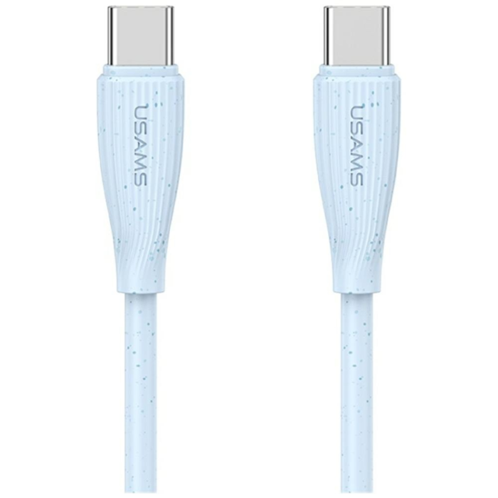 USAMS - Usams USB-C till USB-C Kabel 1m Green Series - Blå