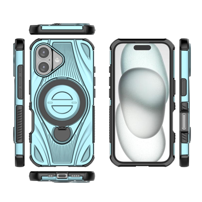 A-One Brand - iPhone 16 Mobilskal MagSafe Magnetic Kickstand - baby Blå