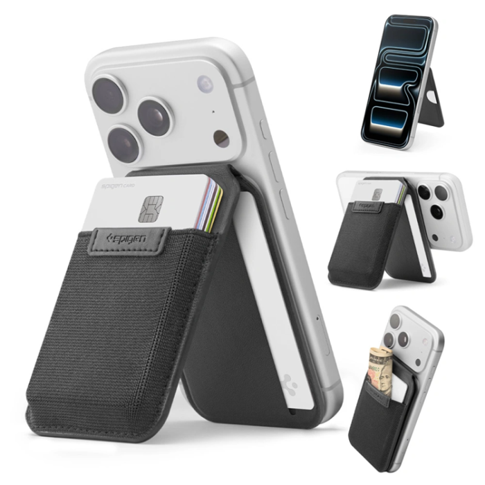 Spigen - Spigen MagSafe Korthållare S314-4 Slim Fold med Tripod - Svart