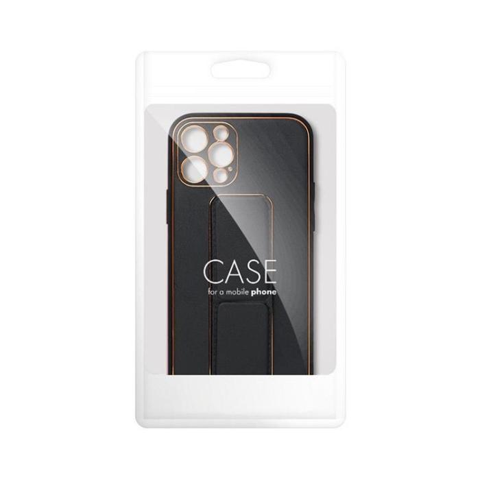 OEM - Galaxy A25 5G Mobilskal Kickstand Läder - Svart