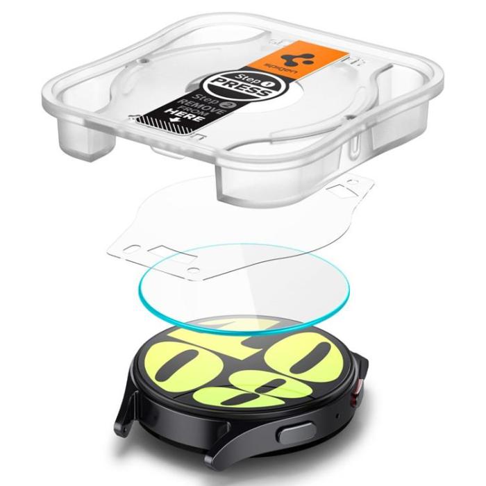 Spigen - [2-Pack] Spigen Galaxy Watch 7 (40mm) Härdat glas Skärmskydd EZ Fit