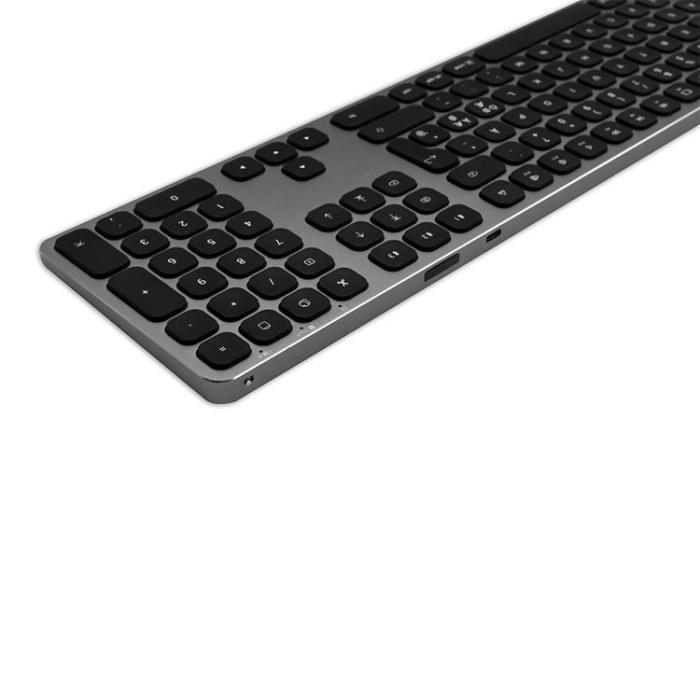 Satechi - Satechi Trådlöst Tangentbord För Upp Till 3 Enheter - Nordisk Layout - Space Grå