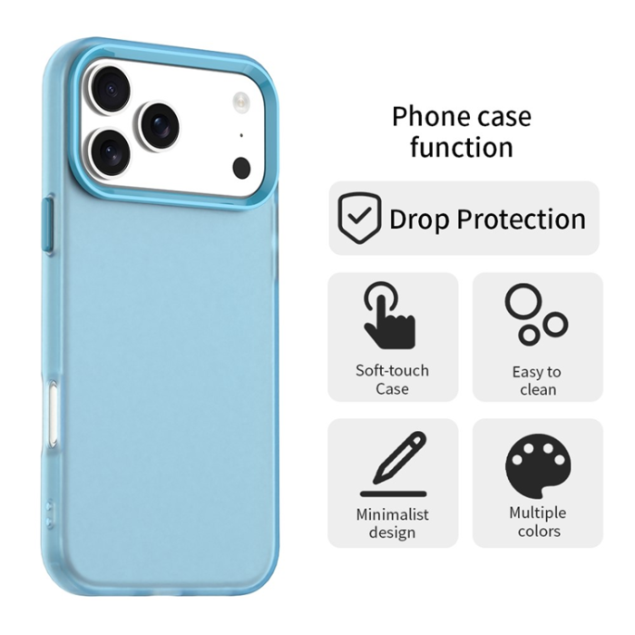 A-One Brand - iPhone 17 Pro Mobilskal Matte Anti-Drop - Blå