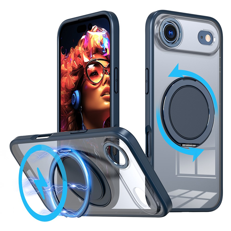 iPhone Air Mobilskal MagSafe TPU+PC Kickstand - Marinblå | 2353 | AlltMobil