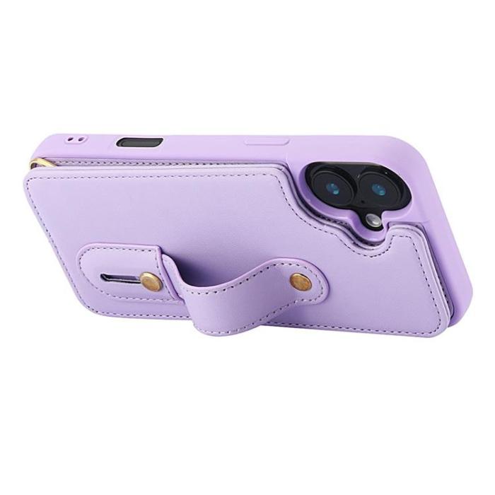 A-One Brand - iPhone 17 Mobilskal korthållare Med Axelrem - Lila