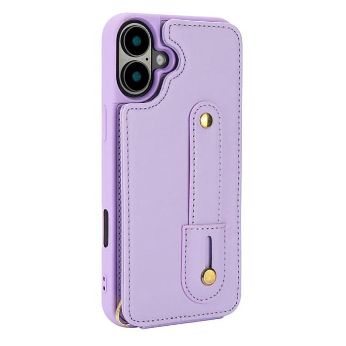 A-One Brand - iPhone 17 Mobilskal korthållare Med Axelrem - Lila