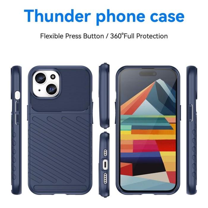 OEM - iPhone 15 Mobilskal Twill Thunder - Blå