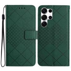 OEM - Samsung Galaxy S26 Ultra Pl&aring;nboksfodral Imprint Konstl&auml;der Flip - Gr&ouml;n